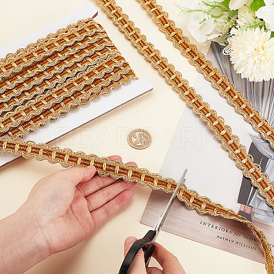 Polyester Curtain Lace Trimmer Ribbon DIY-WH0400-02C-1