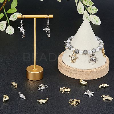 20Pcs 10 Style Rack Plating Alloy Charms FIND-FH0007-48-1