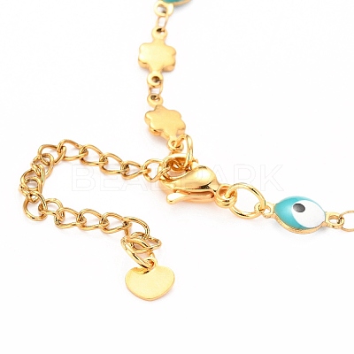 304 Stainless Steel Link Bracelets BJEW-O183-10G-1