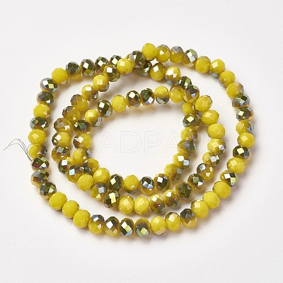 Electroplate Opaque Glass Beads Strands LS-EGLA-A034-P6mm-S07-1