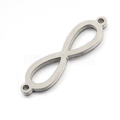 Original Color 304 Stainless Steel Polymer Clay Grade A Rhinestone Infinity Bracelet Links connectors STAS-E084-03-1