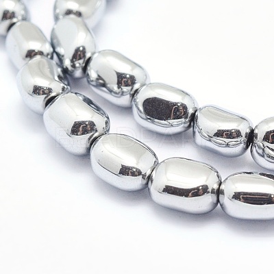 Electroplate Non-magnetic Synthetic Hematite Beads Strands G-L488-A-10-1