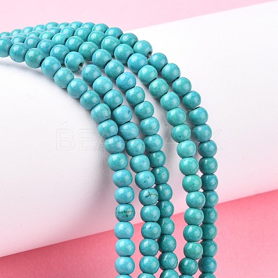 Synthetic Turquoise Beads Strands TURQ-G106-4mm-02E-1