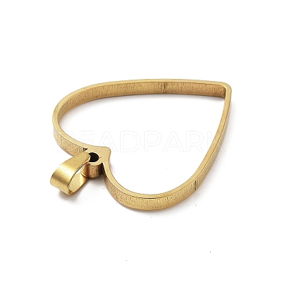 304 Stainless Steel Open Back Bezel Pendants STAS-Z091-05G-09-1