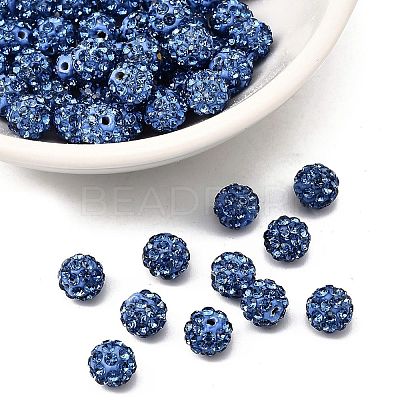 Polymer Clay Rhinestone Beads RB-H284-6MM-2-1