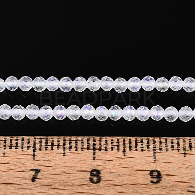 AB Color Plated Natural Quartz Crystal Beads Strands G-T144-A07-05-1