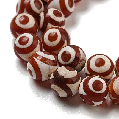 Tibetan Style dZi Beads Strands G-P526-D08-02-1