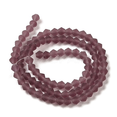 Imitate Austrian Crystal Frosted Glass Beads Strands GLAA-F029-TM4mm-B04-1