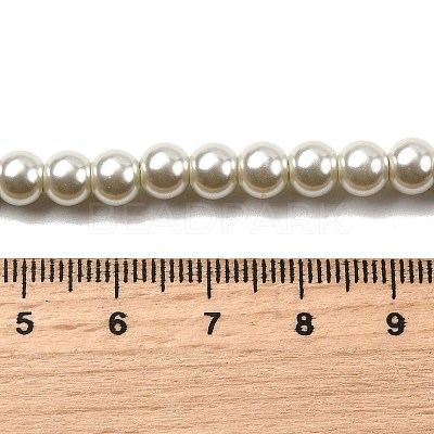 Eco-Friendly Dyed Glass Pearl Beads Strands HY-A008-6mm-RB020-1