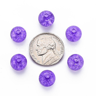 Transparent Crackle Acrylic Beads MACR-S373-66C-N21-1