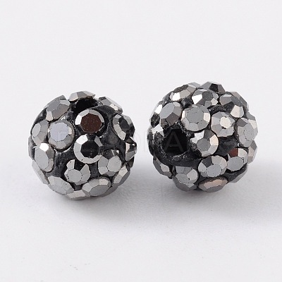 Grade A Rhinestone Pave Disco Ball Beads RB-Q101-2-1