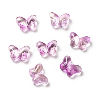 Transparent Baking Paint Glass Beads GLAA-F115-01-1