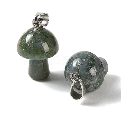 Natural Moss Agate Pendants GG-CBAA0EE-05P-06-1