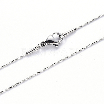 Non-Tarnish 304 Stainless Steel Boston Link Chain Necklace NJEW-S420-006D-P-1