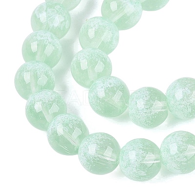 Transparent Half Spray Painted Glass Beads Strands LS-GLAA-Q110-02A-02-1