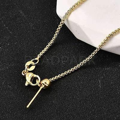 1.5MM Brass Box Chain Adjustable Slider Necklaces NJEW-M108-07G-1
