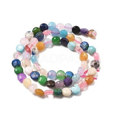 Natural & Synthetic Mixed Gemstone Beads Strands G-C179-A6mm-13-1