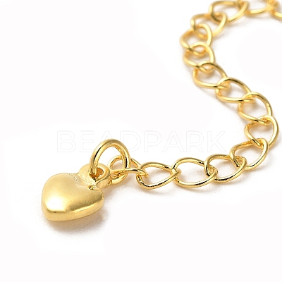 Rack Plating Brass Curb Chain Extender KK-Q807-08G-1