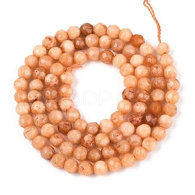 Dyed Natural White Jade Beads Strands G-T139-4mm-60-06-1