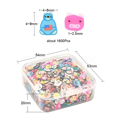 24G Handmade Polymer Clay Cabochons CLAY-YW0001-17B-1