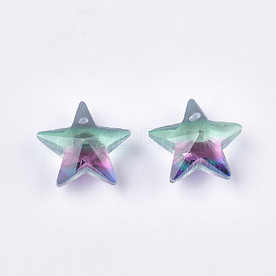 Rainbow K9 Glass Pendants GLAA-S180-16E-1