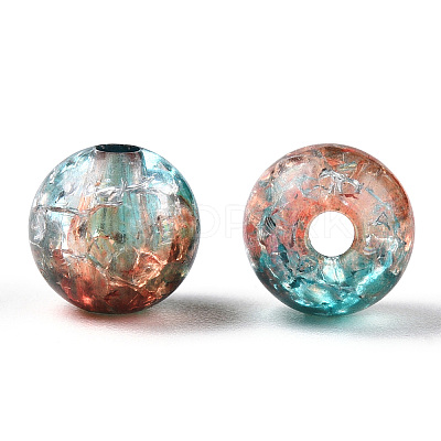 Transparent Crackle Acrylic Beads CACR-N002-14A-1
