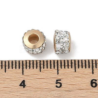 Alloy Rhinestone Clay Pave Beads ALRI-D300-01G-02-1