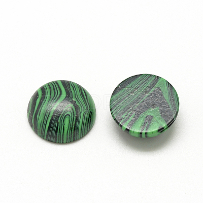 Synthetic Malachite Cabochons G-R416-12mm-38-1
