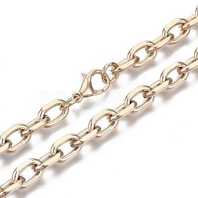 Iron Cable Chains Necklace Making MAK-N034-003B-G-1