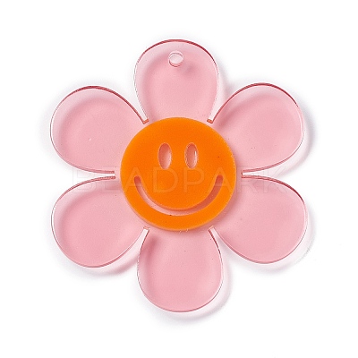Transparent Acrylic Big Pendants OACR-P012-A03-1