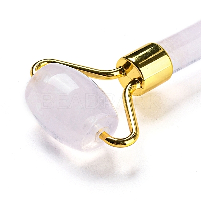 Cherry Quartz Glass Brass Face Massager MRMJ-G009-09G-1