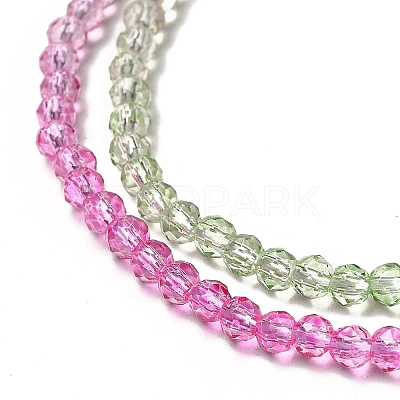 Transparent Gradient Color Glass Beads Strands X1-GLAA-H021-01B-01-1
