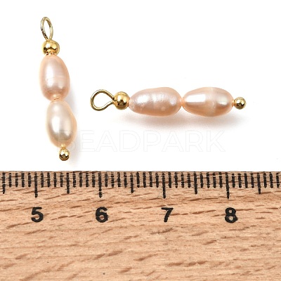 Natural Freshwater Pearl Beaded Pendants PA-CBAF2FA-02G-01-1