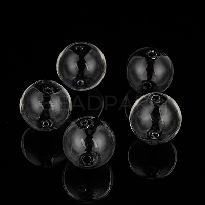Handmade Blown Glass Globe Beads X-DH017J-1-1