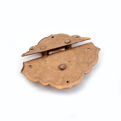 Alloy Wooden Box Lock Catch Clasps PALLOY-WH0074-02-1