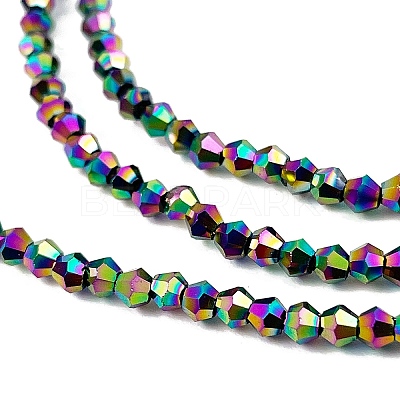 Transparent Electroplate Glass Beads Strands EGLA-A039-T2mm-UA02-1