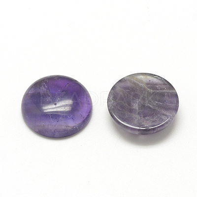 Natural Amethyst Cabochons G-R416-8mm-30-1