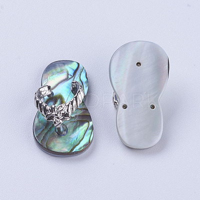 Abalone Shell/Paua Shell Pendants SSHEL-L008-02P-1