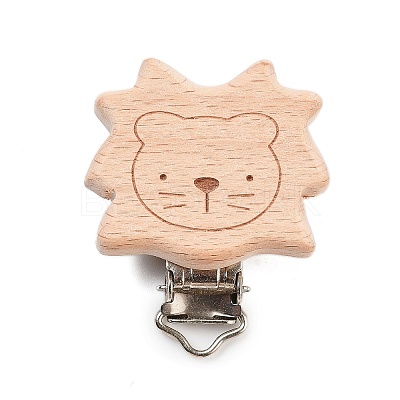 Beech Wood Pacifier Clip AJEW-M015-01D-1