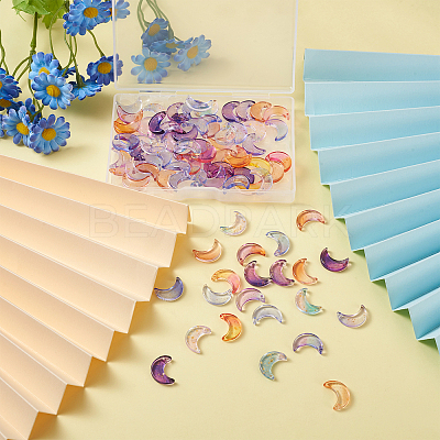 108Pcs 6 Colors Transparent Glass Charms GLAA-BT0001-04-1