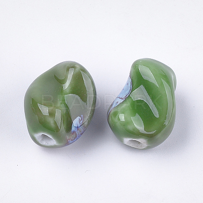 Handmade Porcelain Beads X-PORC-S498-03D-1