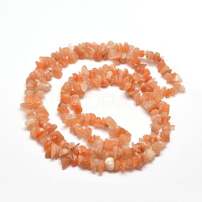 Natural Red Aventurine Chip Bead Strands LS-G-M205-10A-1