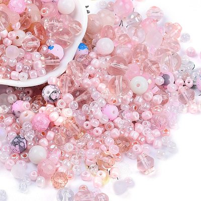 DIY Lampwork Beads & Glass Seed Beds Jewelry Making Findings Kits SEED-K010-01B-1
