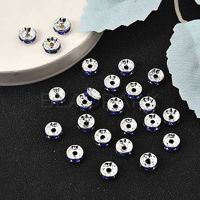 Brass Grade A Rhinestone Spacer Beads RB-A014-Z8mm-05S-1