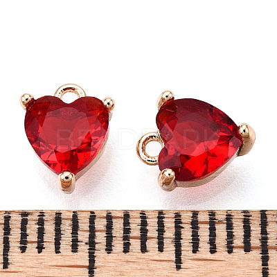 Valentine's Day Brass Charms X-ZIRC-Q021-020G-NF-1