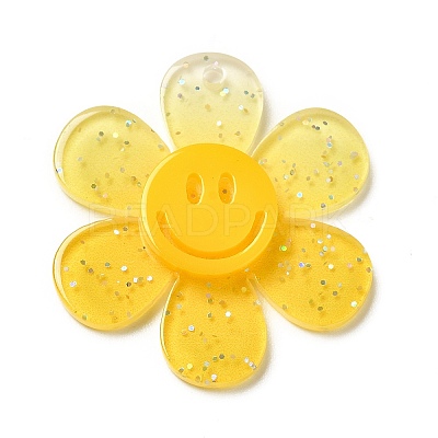 Gradient Color Transparent Acrylic Pendants OACR-H004-01G-1