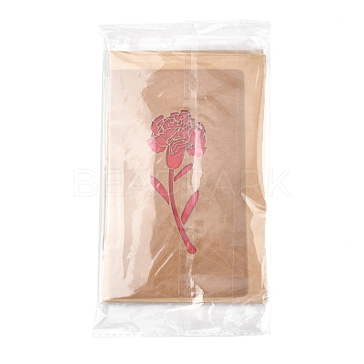 3 Sets Kraft Paper Greeting Cards AJEW-FS0001-27C-1