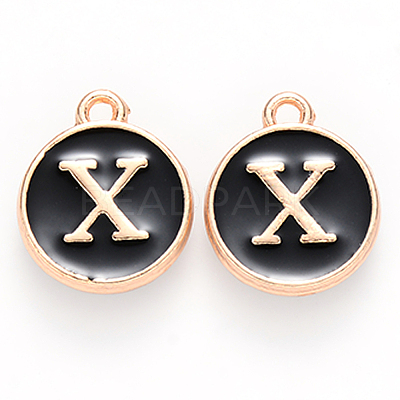 Golden Plated Alloy Charms LS-ENAM-S118-02X-1