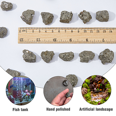 2 Bags Natural Druzy Chalcopyrite Beads G-FH0002-05-1