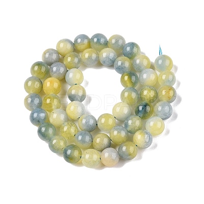Dyed Natural White Jade Beads Strands G-T138-8mm-210-6-1
